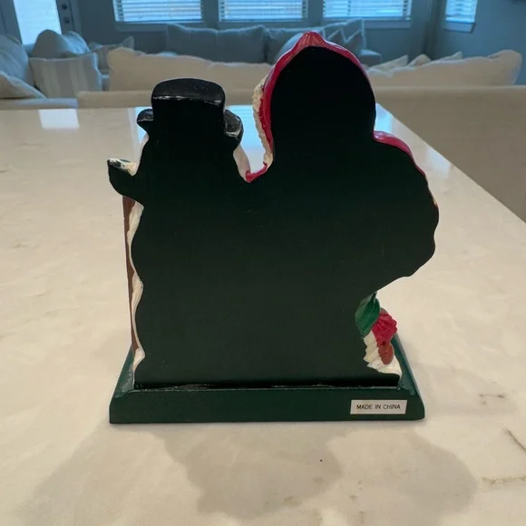 🛎️ Clearance Vtg Santa Claus With Snowman Stocking Holder Hanger Christmas - Picture 4 of 7